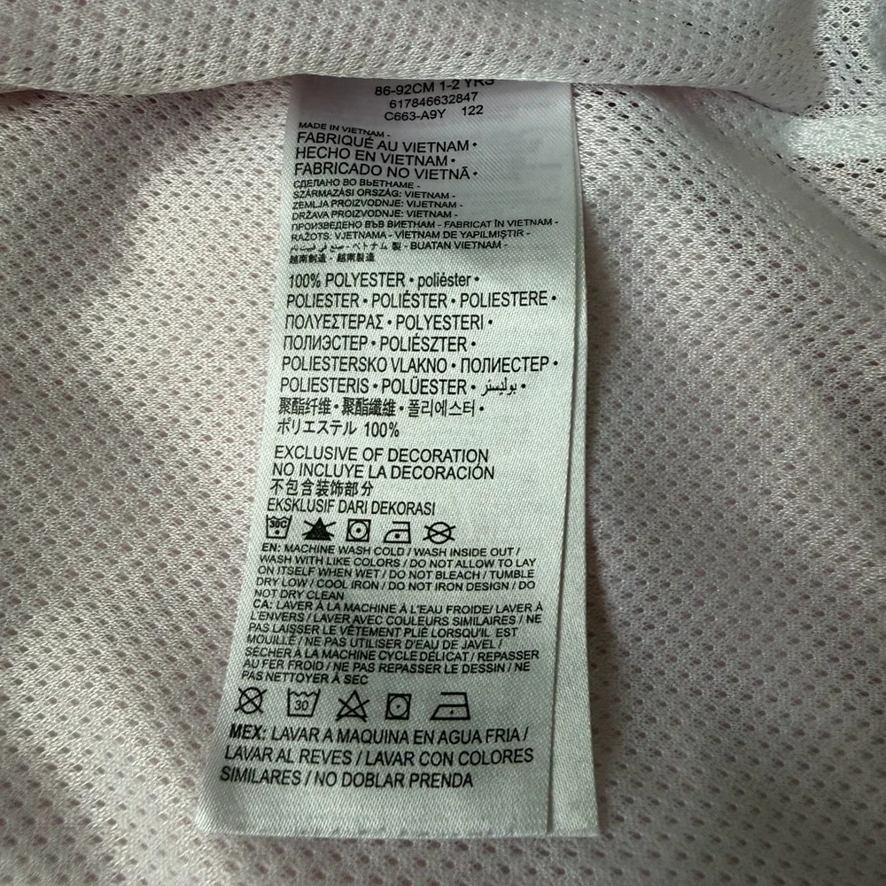 Nike Girls Windreaker Water-Resistant Colorblock Jacket in Pink - 2T